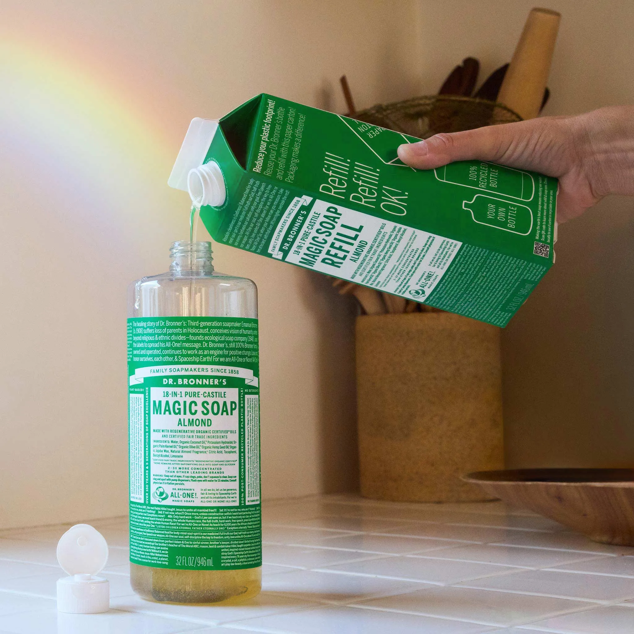 Almond - Pure-Castile Magic Soap Refill - Image 3